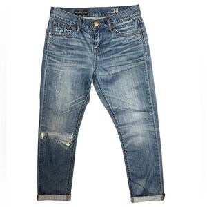 J.Crew distressed slim broken in boyfriend Jean size 26